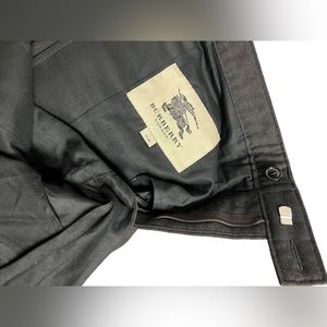 BURBERRY LONDON MEN’S SIZE 36 100% WOOL DARK BROWN/SLIM-FIT FLAT-FRONT TROUSER